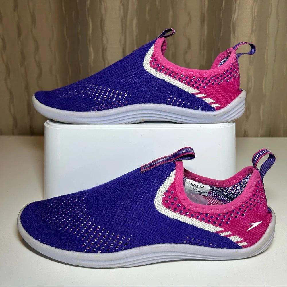 🌺 Speedo Junior Surfwalker Knit L Large (4-5) Violet Pink Quick-Dry